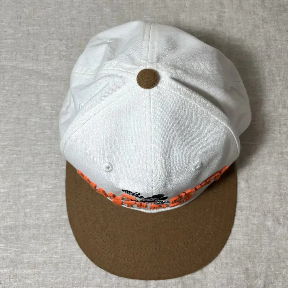 Walt Disney Studios Hat White Mickey Mouse Adjustable Cap‎ Wool Brim 100 Year